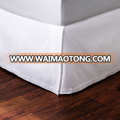 White Cotton Hotel Fitted Bed Skirt Wholesale