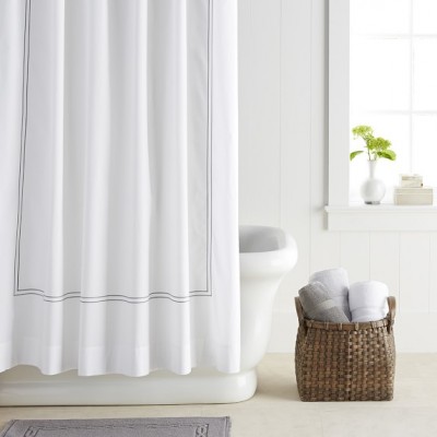 White  hotel Nylon Waterproof  shower curtains